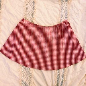 Strapless gingham top